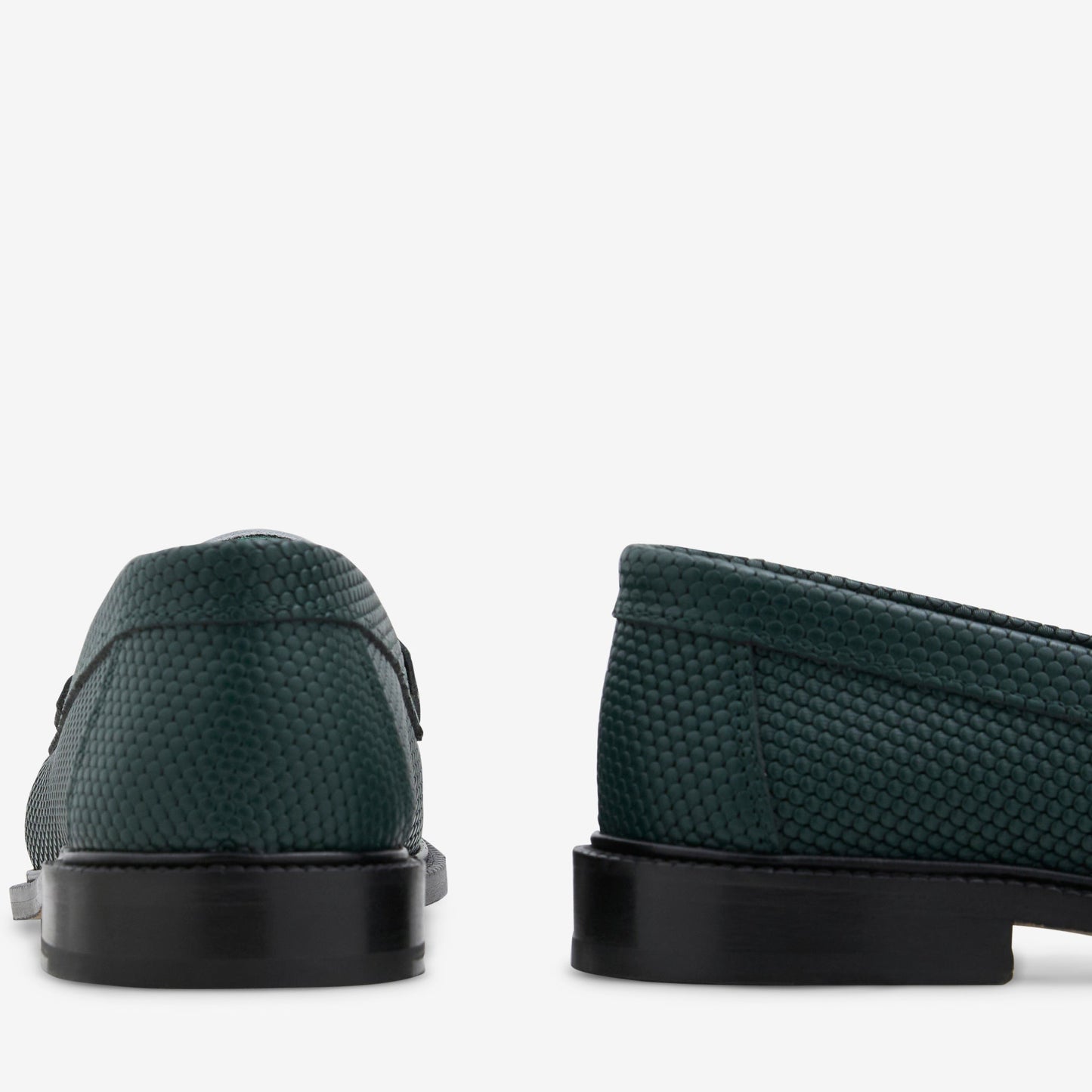 Yardee Moccasin Loafer Green Embossed