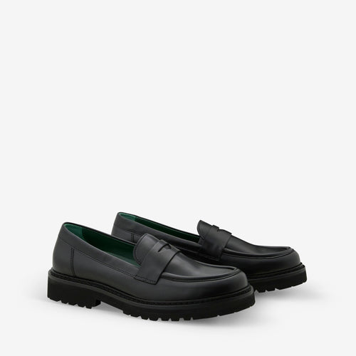 Women's Richee Penny Loafer Black Nappa Leather