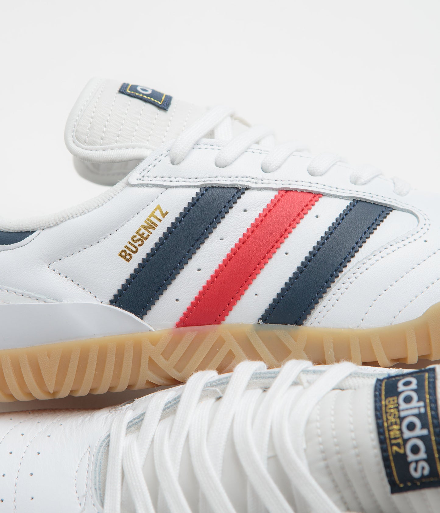 Adidas Busenitz Indoor Super Shoes - FTWR White / Collegiate Navy / Better Scarlet