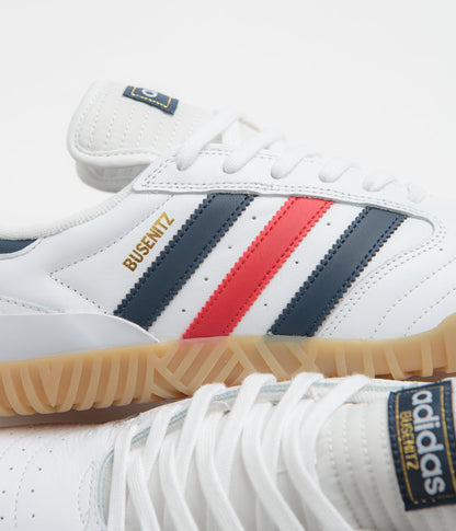 Adidas Busenitz Indoor Super Shoes - FTWR White / Collegiate Navy / Better Scarlet
