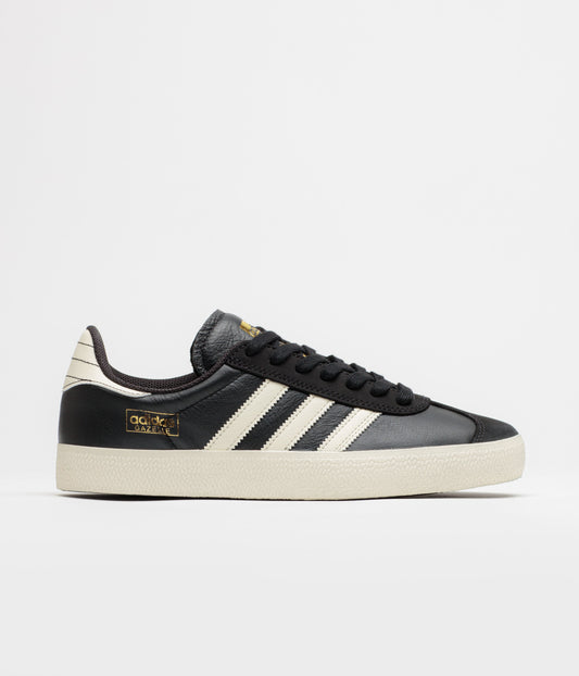 Adidas Gazelle ADV Shoes - Core Black / Cream White / Gold Metallic