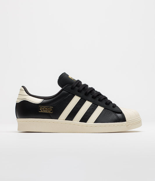 Adidas Superstar 80 ADV Shoes - Core Black / Cream White / Gold Metallic