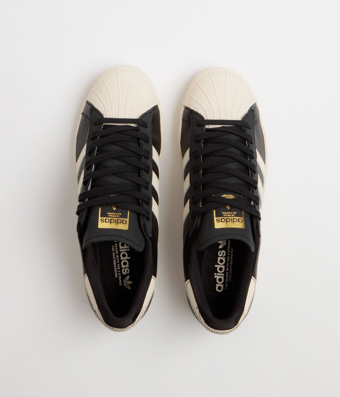 Adidas Superstar 80 ADV Shoes - Core Black / Cream White / Gold Metallic