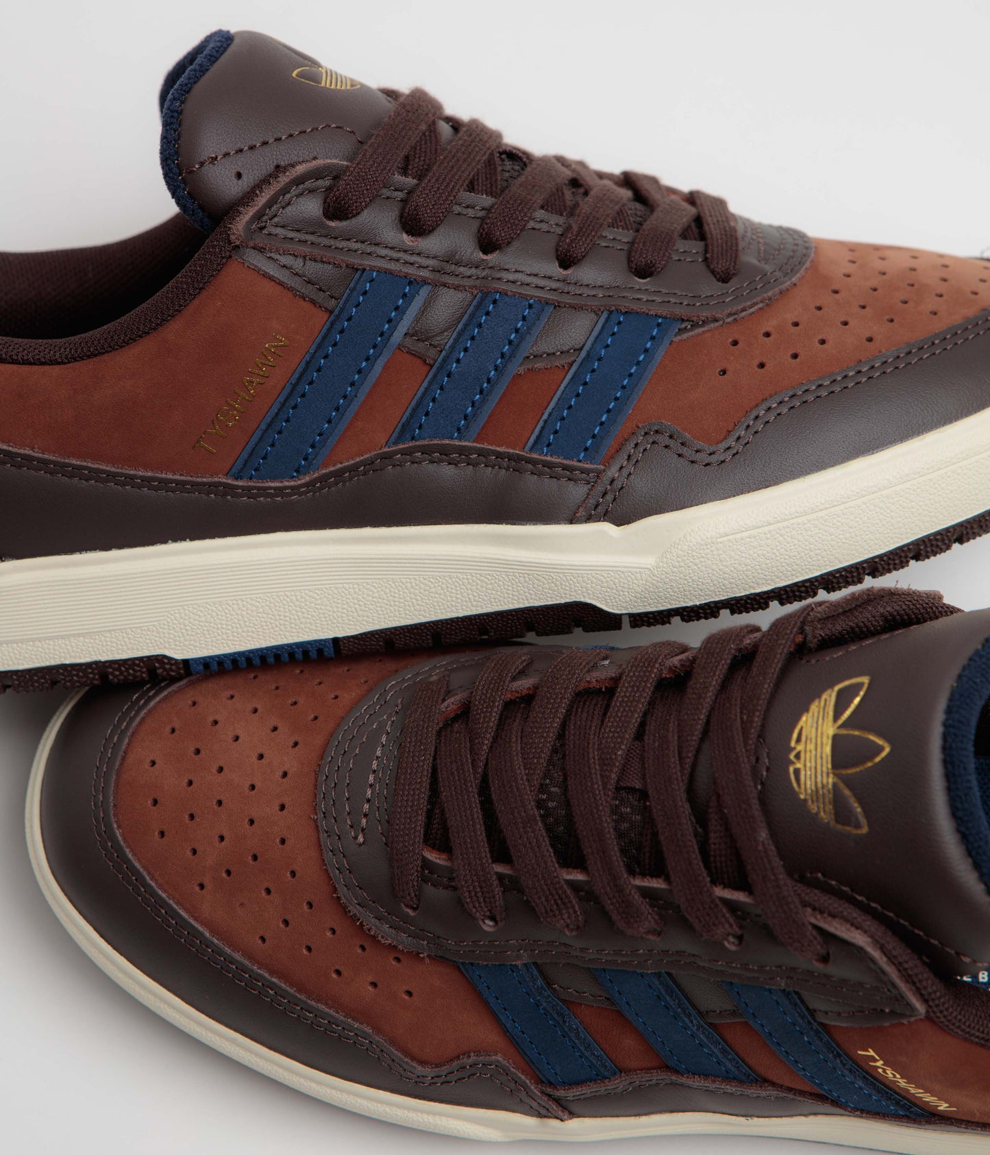Adidas Tyshawn II Shoes - Aurora Coffee / Dark Blue / Preloved Brown