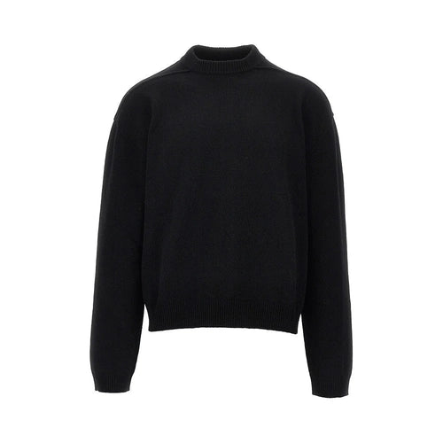 Rick Owens Wool Crew Neck Sweater — Black