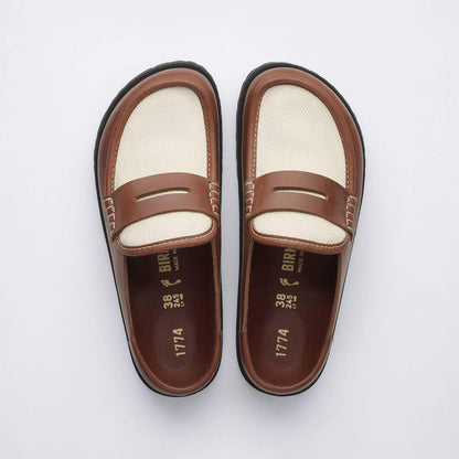 Birkenstock 1774 Leather Wrapped Loafer Sandal — Brown