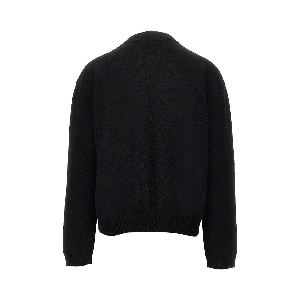 Rick Owens Wool Crew Neck Sweater — Black