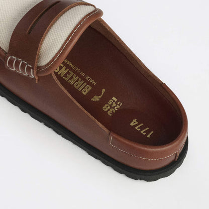 Birkenstock 1774 Leather Wrapped Loafer Sandal — Brown