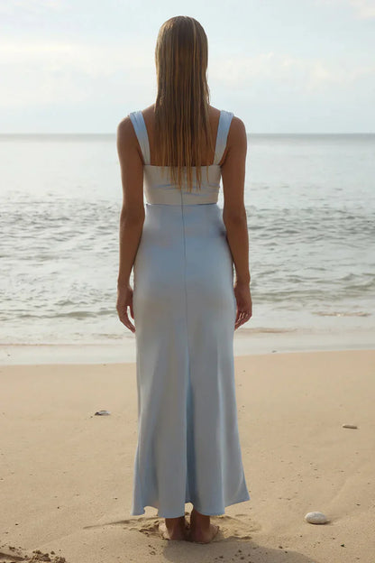 Margot Cowl Neck Satin Maxi Dress