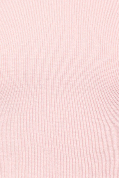 Ari Ribbed Tank Top - Petal Pink