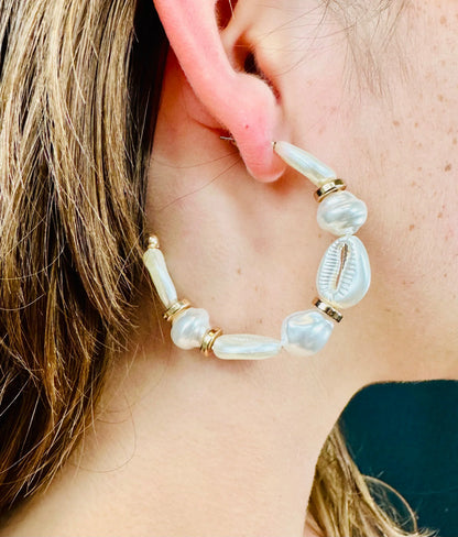Bohemian Shores Boho Earrings – (Cream)