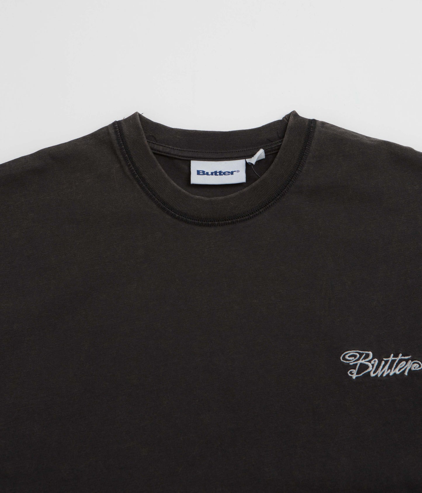 Butter Goods Jive Overlock Stitch T-Shirt - Distressed Black