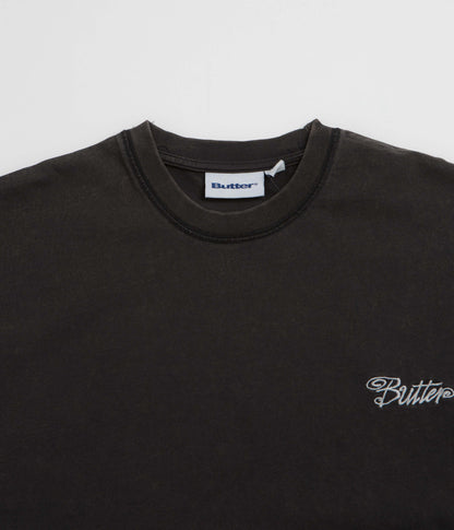 Butter Goods Jive Overlock Stitch T-Shirt - Distressed Black