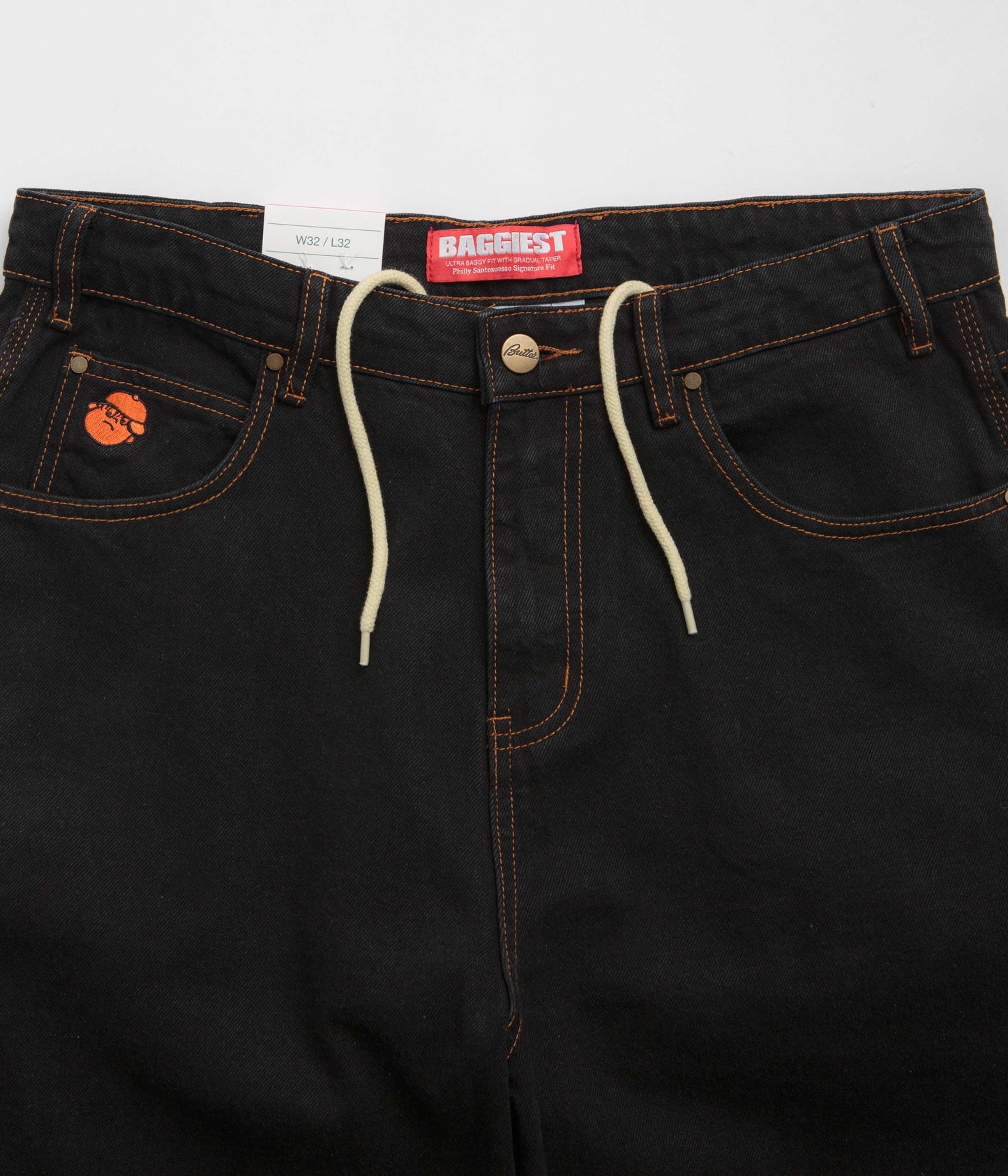 Butter Goods Santosuosso Jeans - Washed Black / Orange