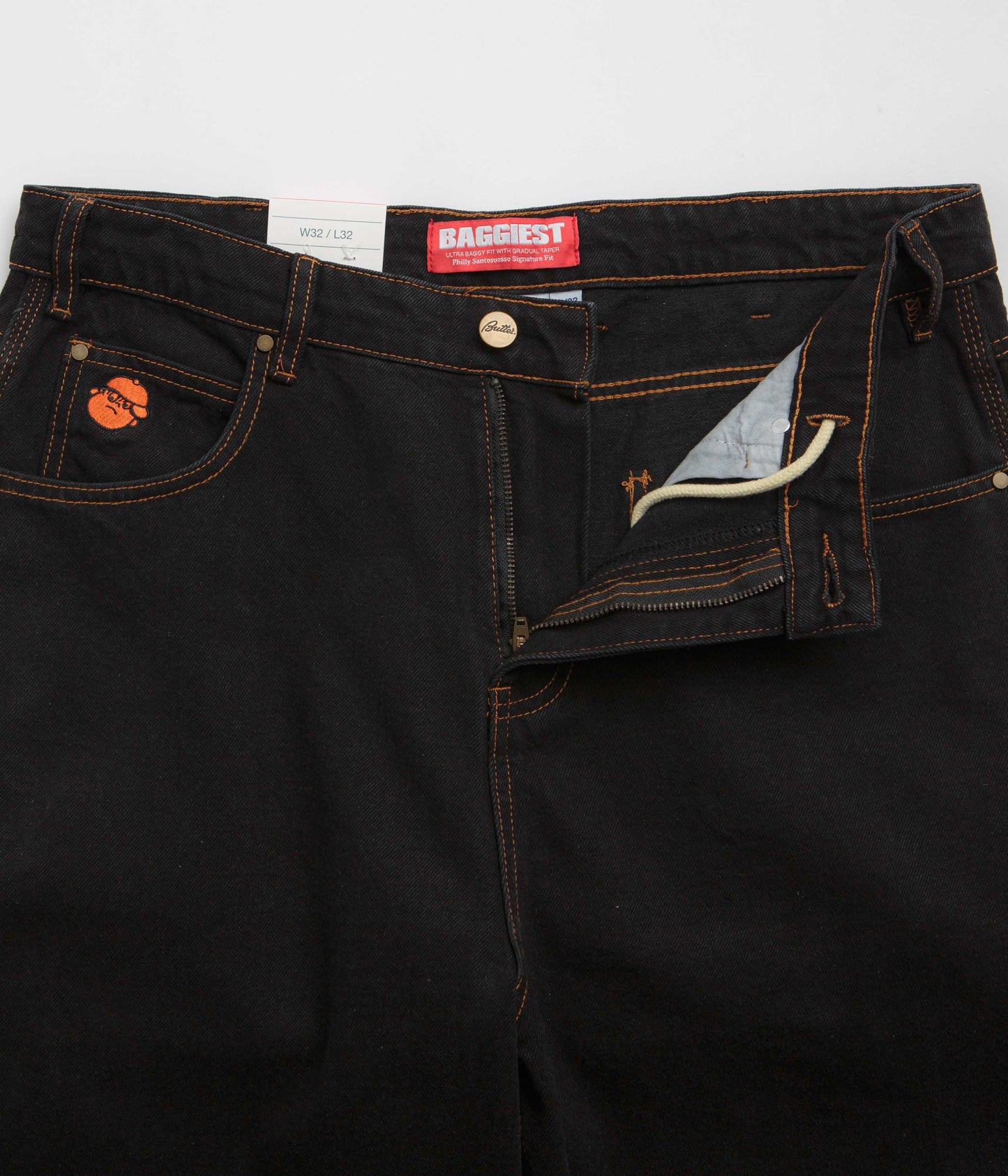 Butter Goods Santosuosso Jeans - Washed Black / Orange