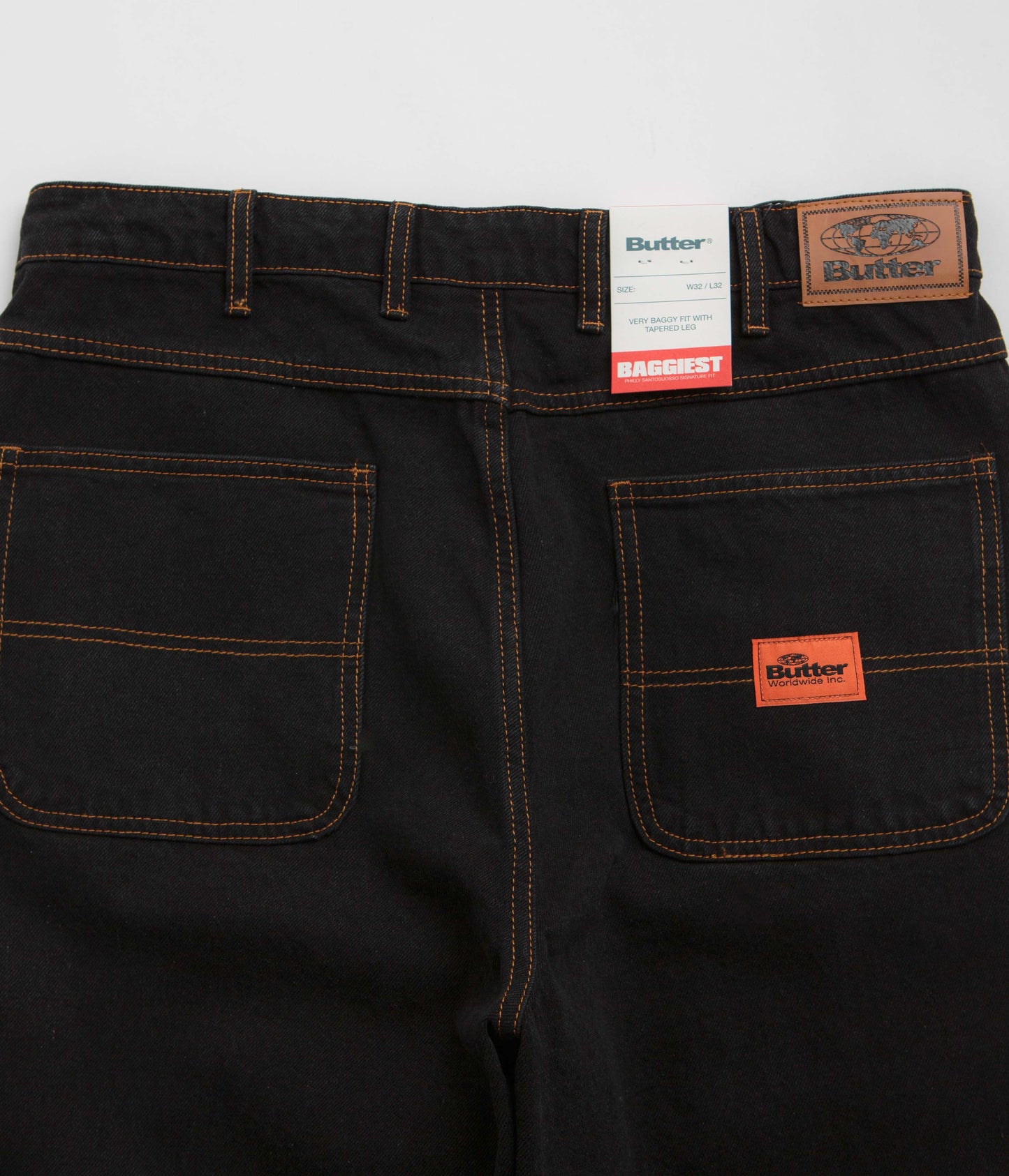 Butter Goods Santosuosso Jeans - Washed Black / Orange
