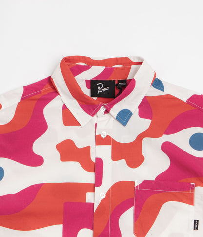 by Parra Abstract Mountain Short Sleeve Shirt - Red