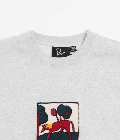 by Parra Long Lost Leg Crewneck Sweatshirt - Heather Grey