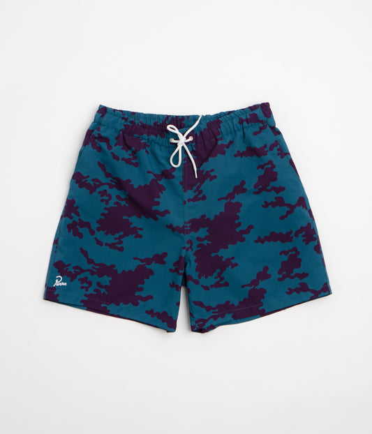 by Parra Purple Camo Man Swim Shorts - Blue