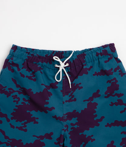 by Parra Purple Camo Man Swim Shorts - Blue