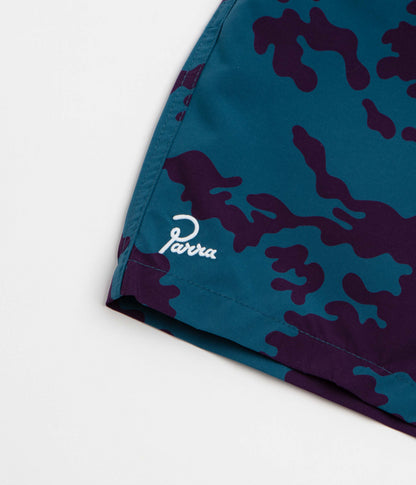 by Parra Purple Camo Man Swim Shorts - Blue
