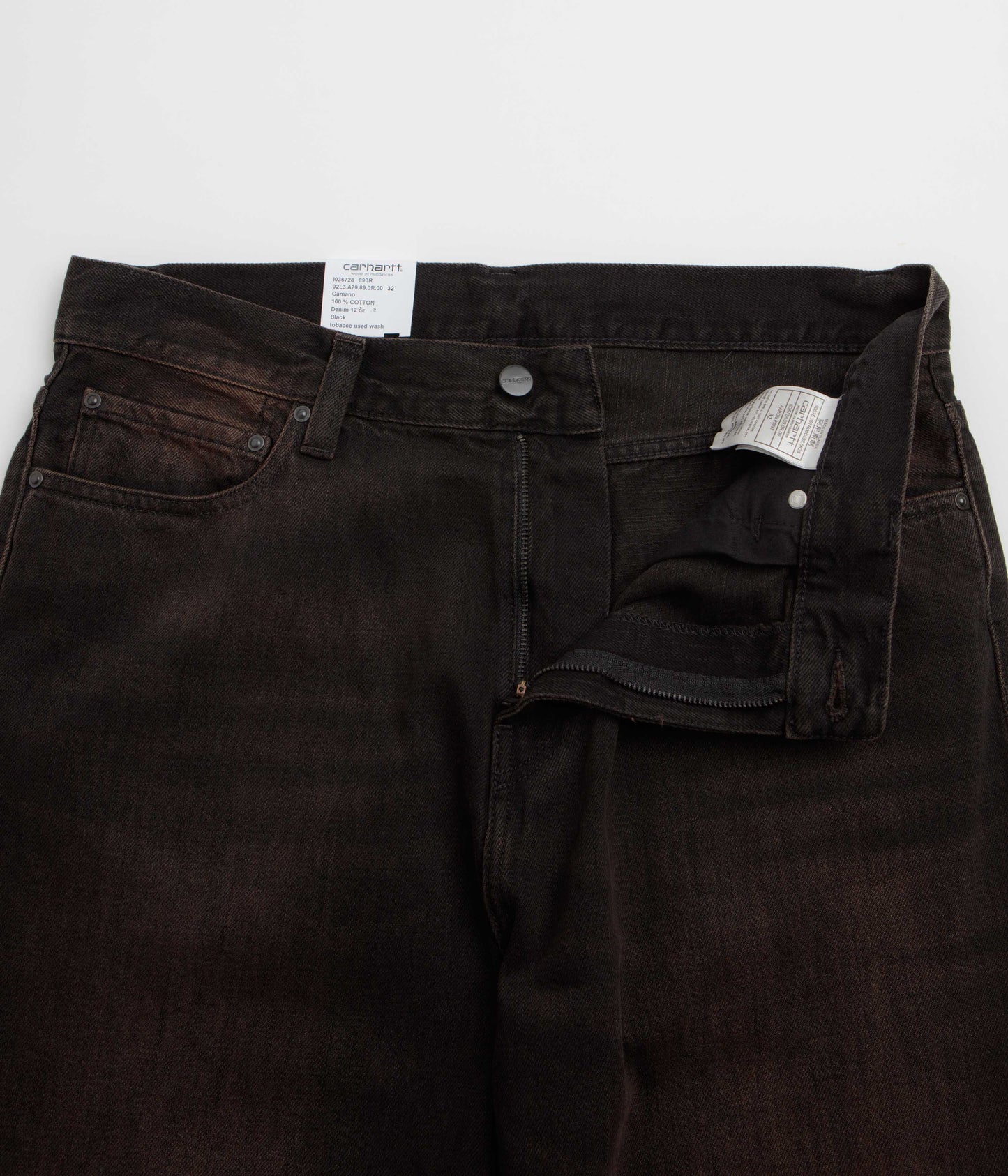 Carhartt Aaron Pants - Black Tobacco Used Wash