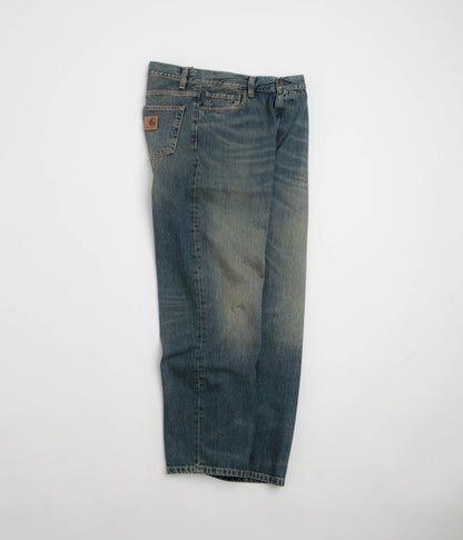 Carhartt Aaron Pants - Blue Mid Worn Used