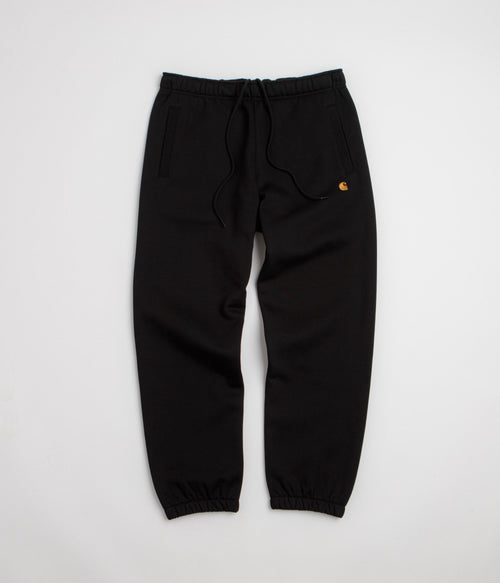 Carhartt Chase Sweatpants - Black / Black / Gold