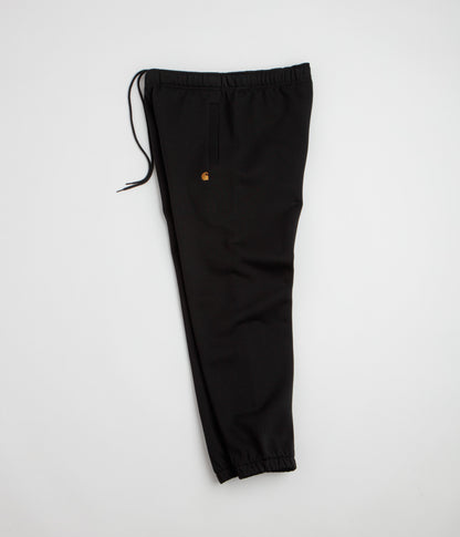 Carhartt Chase Sweatpants - Black / Black / Gold