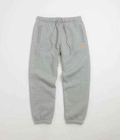 Carhartt Chase Sweatpants - Grey Heather / Gold / Grey