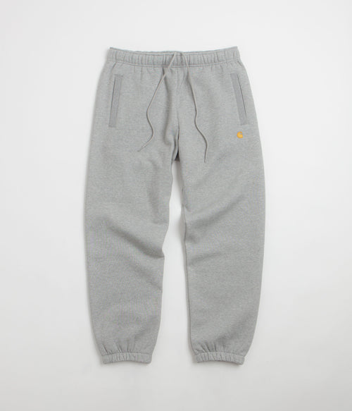 Carhartt Chase Sweatpants - Grey Heather / Gold / Grey