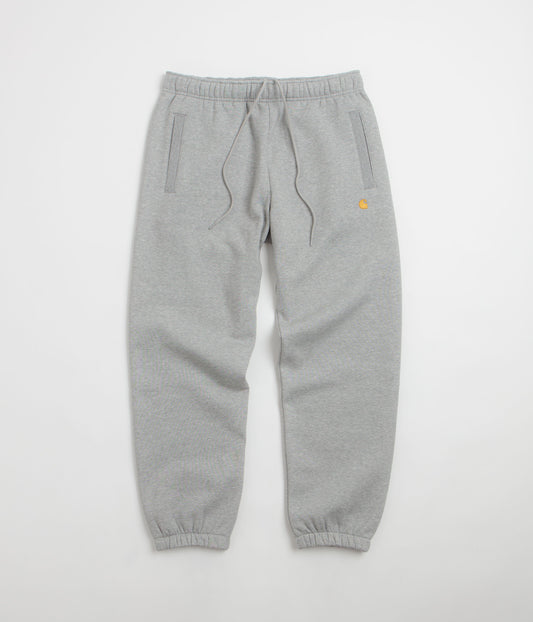 Carhartt Chase Sweatpants - Grey Heather / Gold / Grey