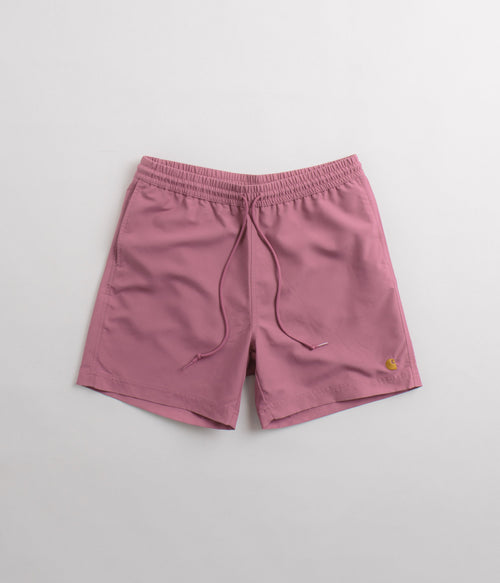 Carhartt Chase Swim Trunks - Magenta / Gold