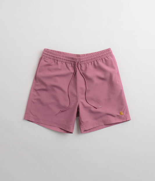 Carhartt Chase Swim Trunks - Magenta / Gold