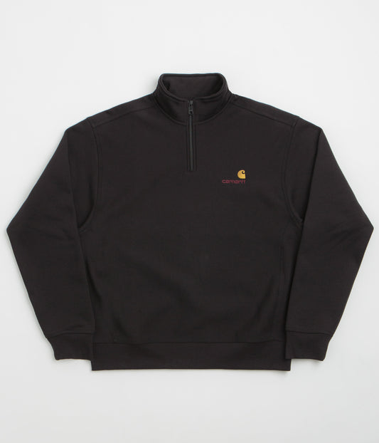 Carhartt Half Zip American Script Sweatshirt - Black