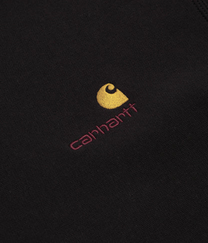 Carhartt Half Zip American Script Sweatshirt - Black