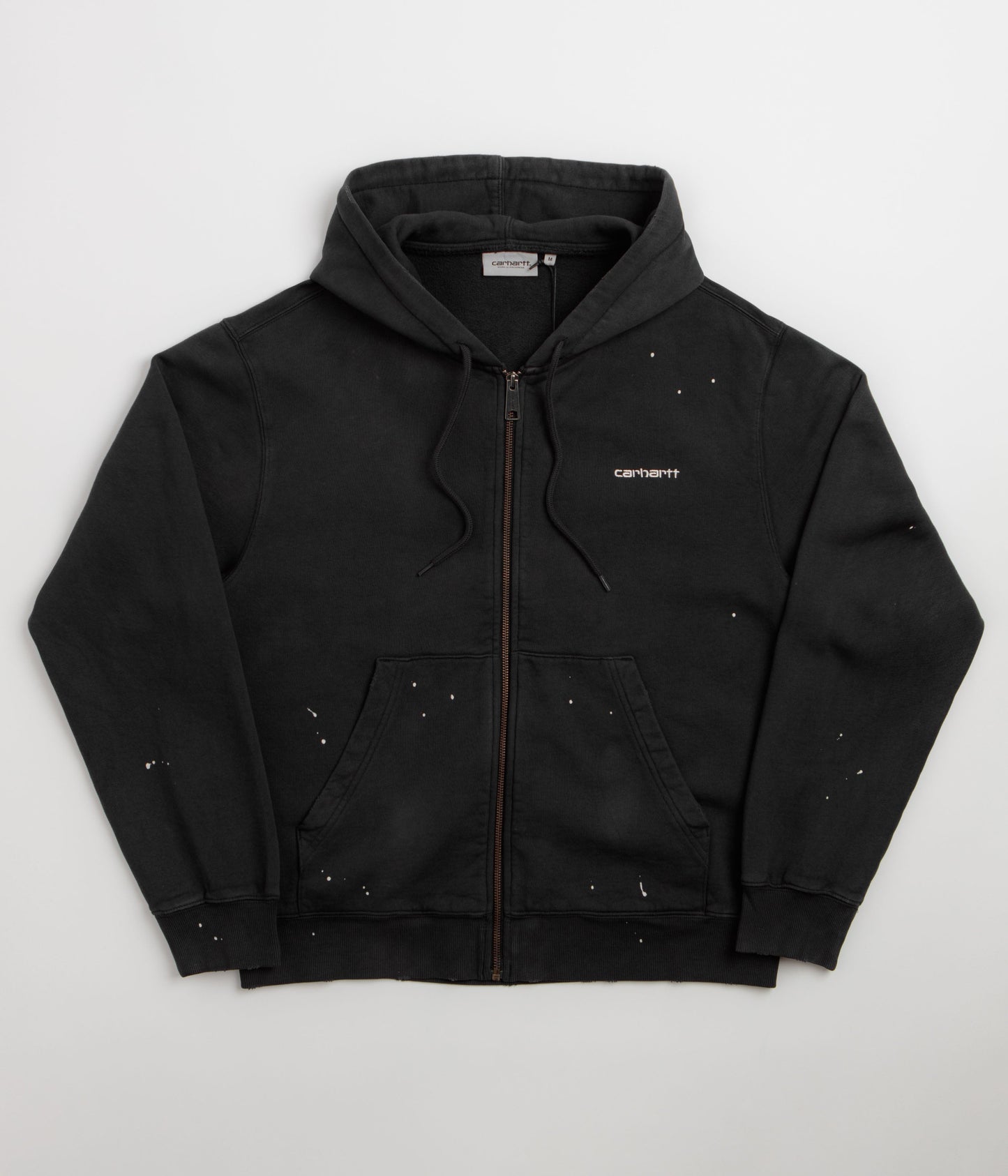 Carhartt Hooded Painter Jacket - Black Destroy Wash / Splatter
