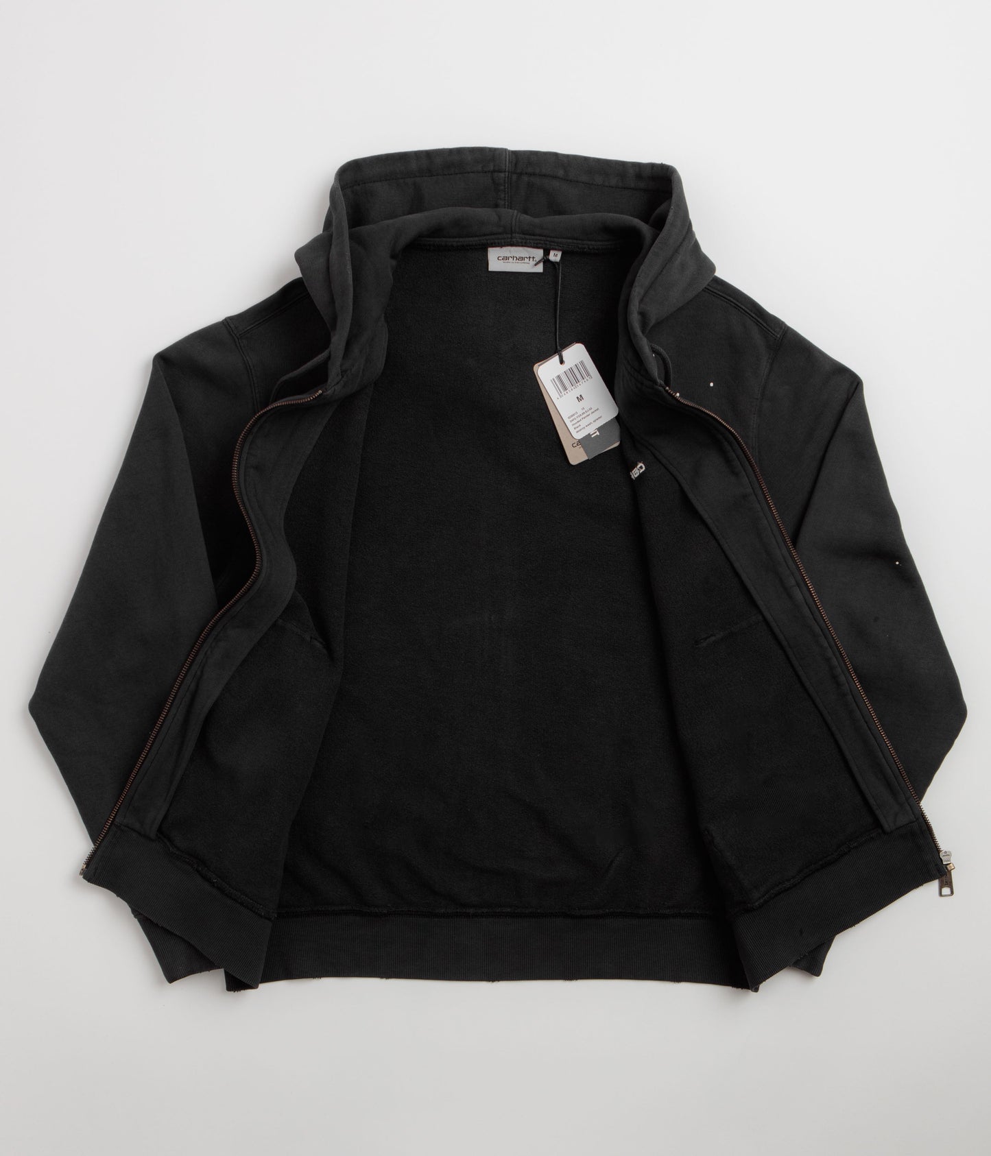 Carhartt Hooded Painter Jacket - Black Destroy Wash / Splatter