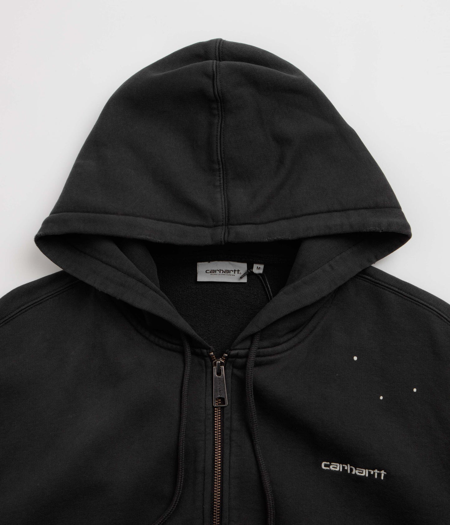 Carhartt Hooded Painter Jacket - Black Destroy Wash / Splatter