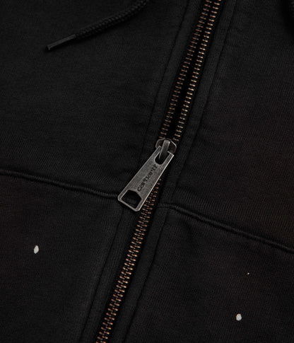 Carhartt Hooded Painter Jacket - Black Destroy Wash / Splatter