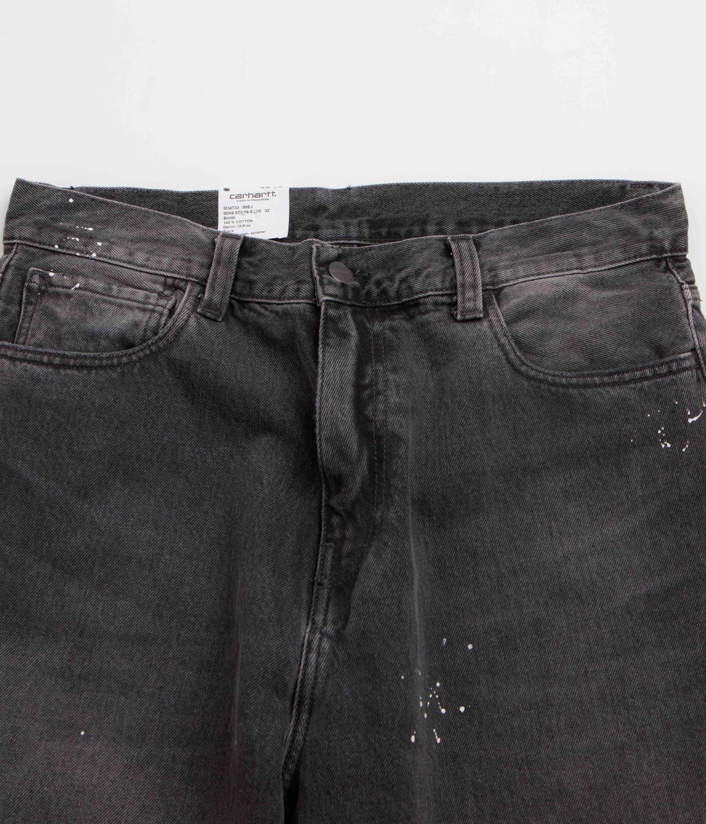 Carhartt Landon Pants - Black Destroy Wash / Splatter