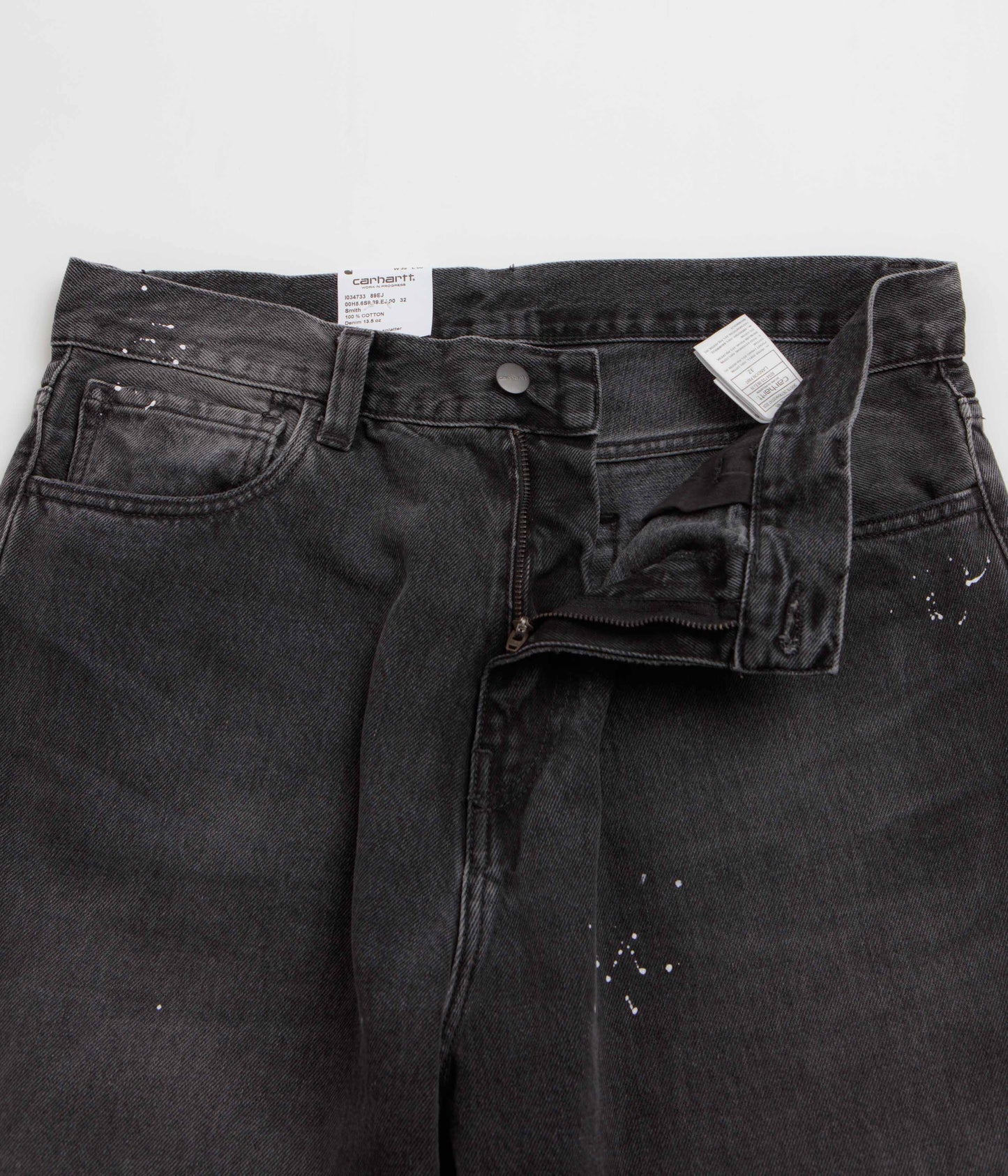 Carhartt Landon Pants - Black Destroy Wash / Splatter