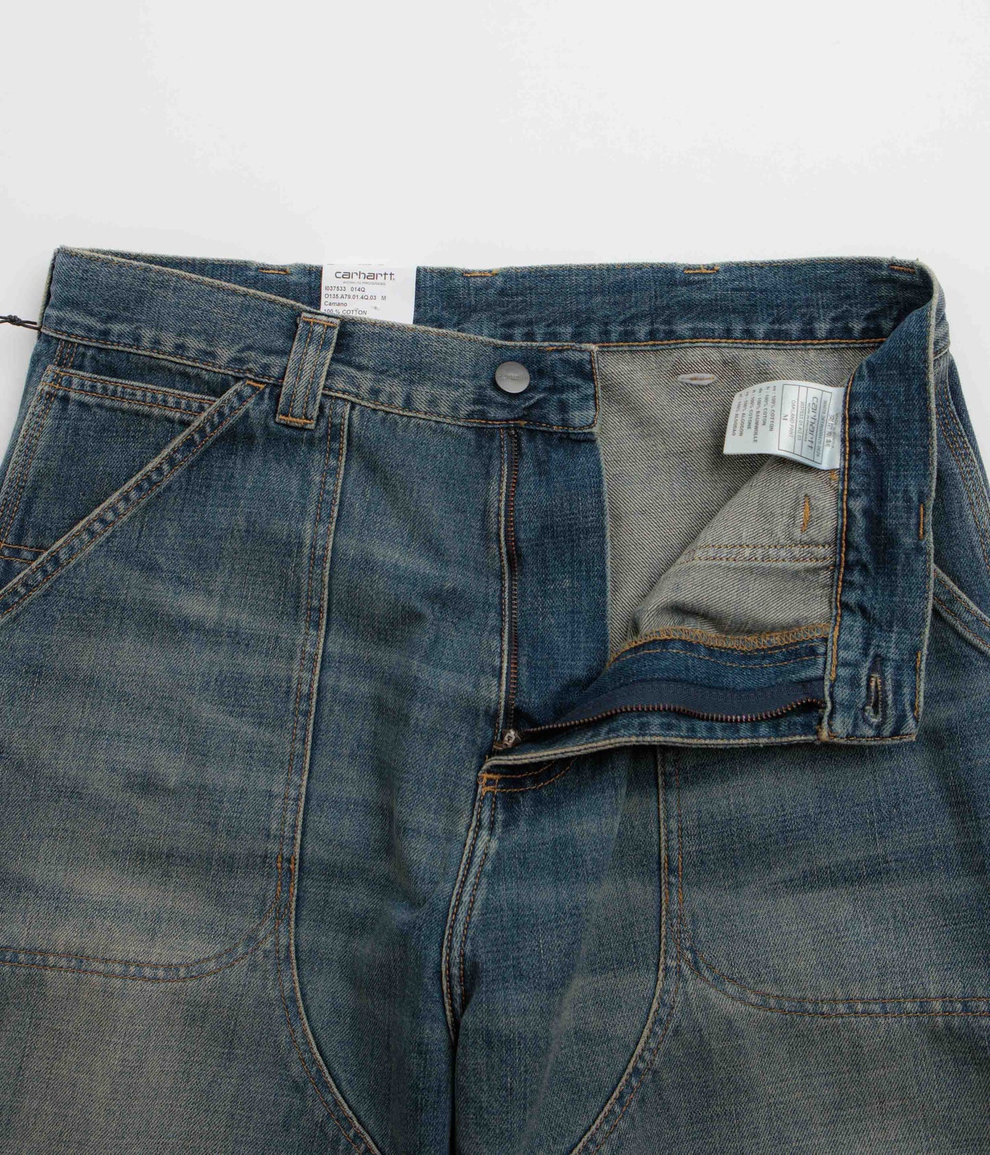 Carhartt Oakland Pants - Blue Worn Used Wash