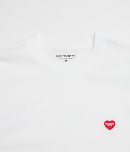 Carhartt Small Heart T-Shirt - White / Red