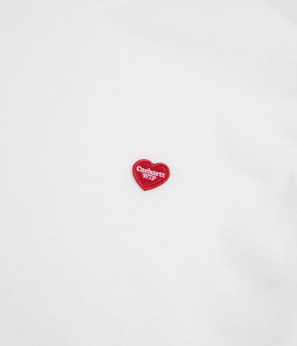 Carhartt Small Heart T-Shirt - White / Red