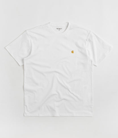 Carhartt Chase T-Shirt - White / Gold
