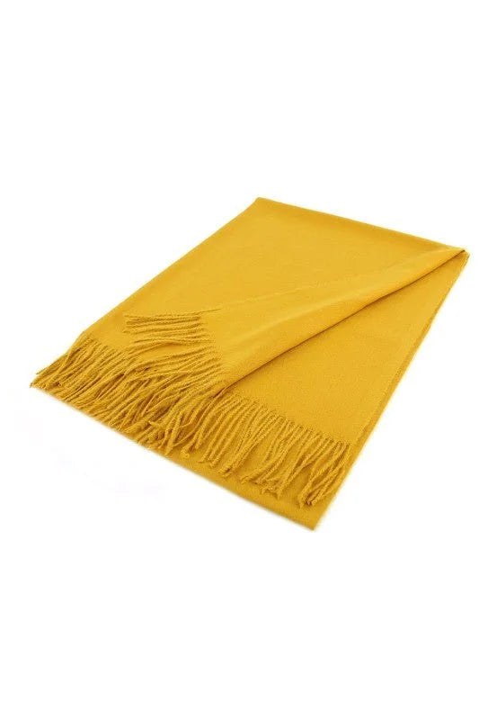 Timeless Luxe Cashmere Blend Shawl- Mustard