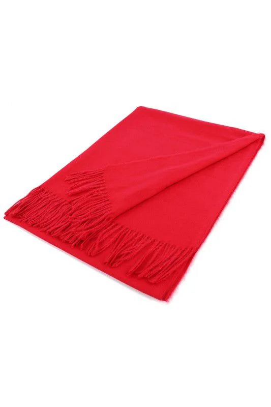 Timeless Luxe Cashmere Blend Shawl- Red