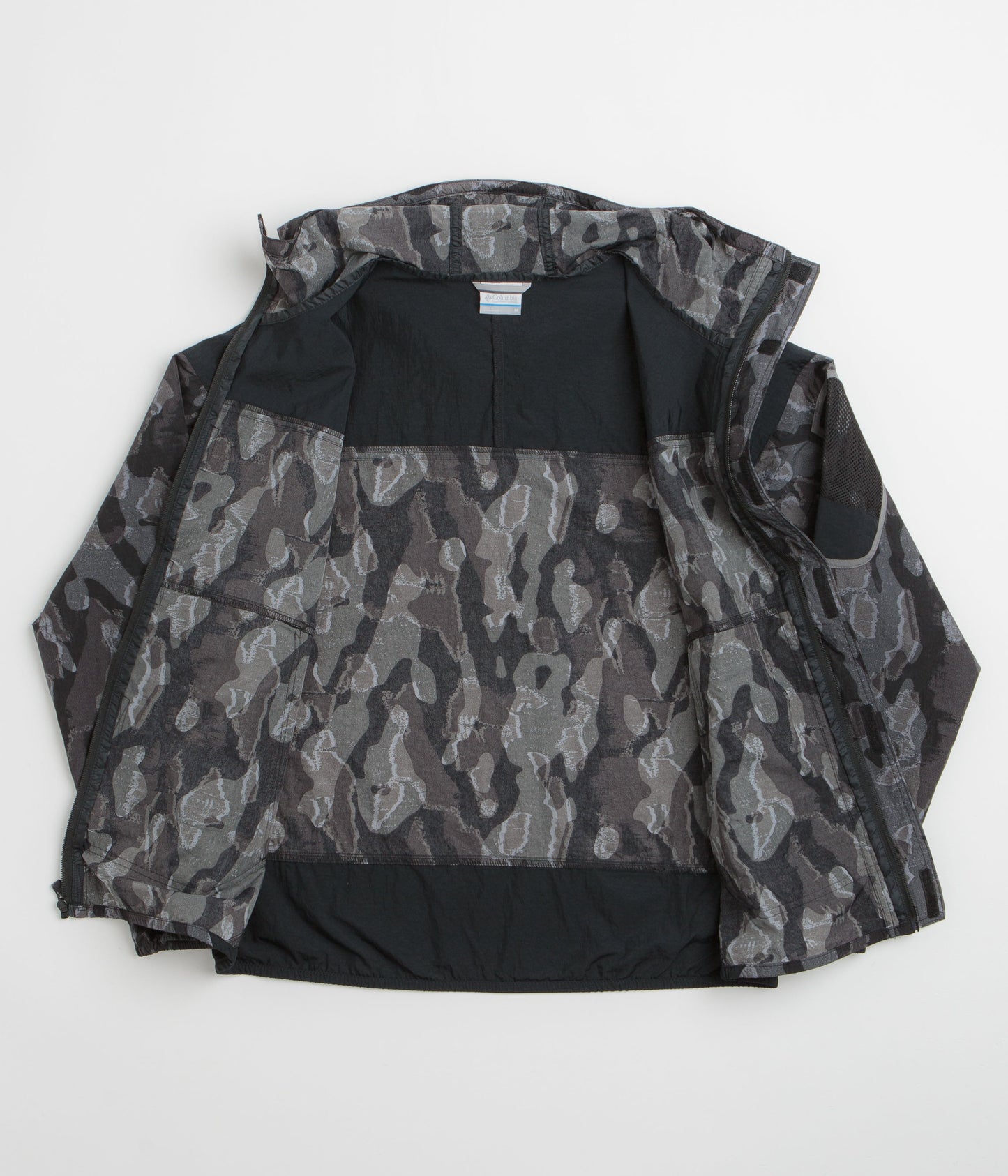 Columbia Challenger II Printed Windbreaker Jacket - Black Treebark / Black
