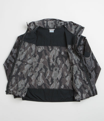 Columbia Challenger II Printed Windbreaker Jacket - Black Treebark / Black